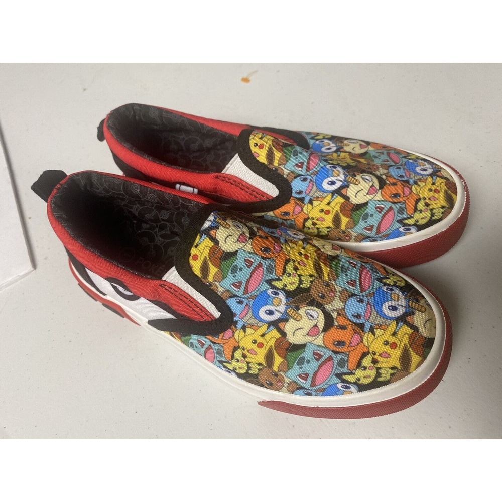Pokemon Pikachu Ground Up Slip-on Canvas Sneaker Shoes Unisex Size Child's 1